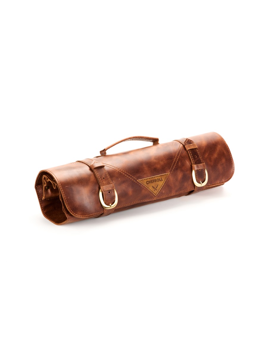 ROLL-LR571 - LEATHER KNIFE ROLL BAG