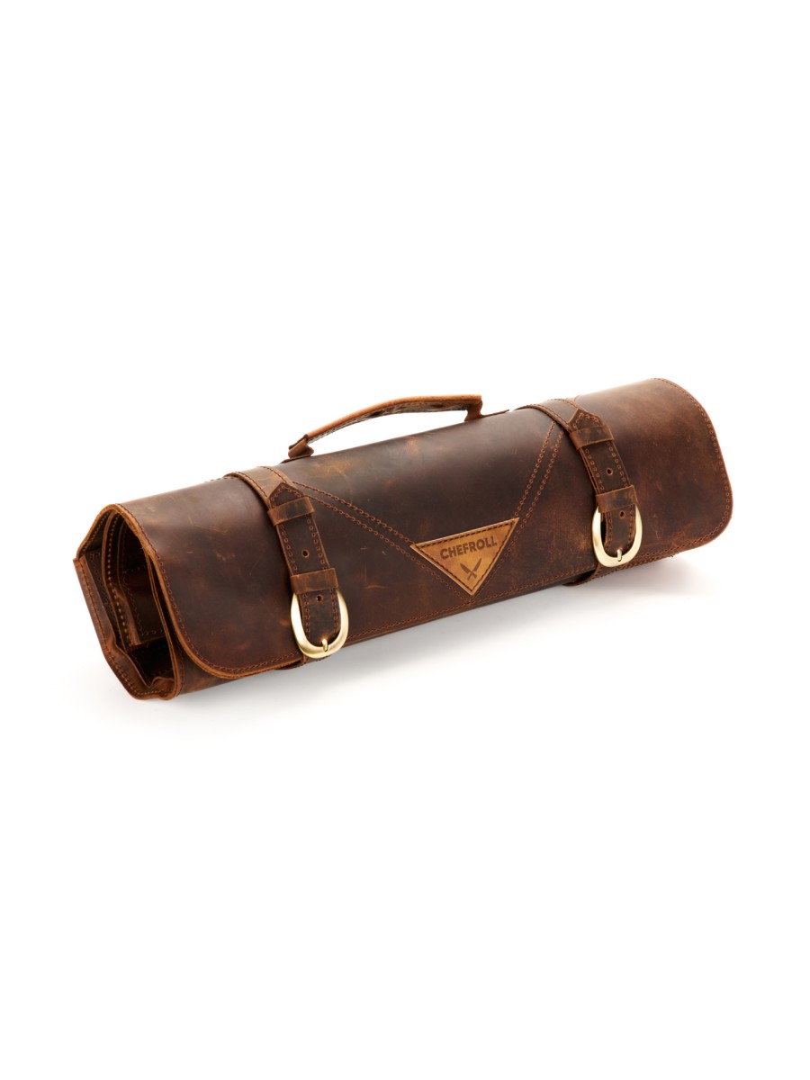 ROLL-LR757 - LEATHER KNIFE ROLL BAG
