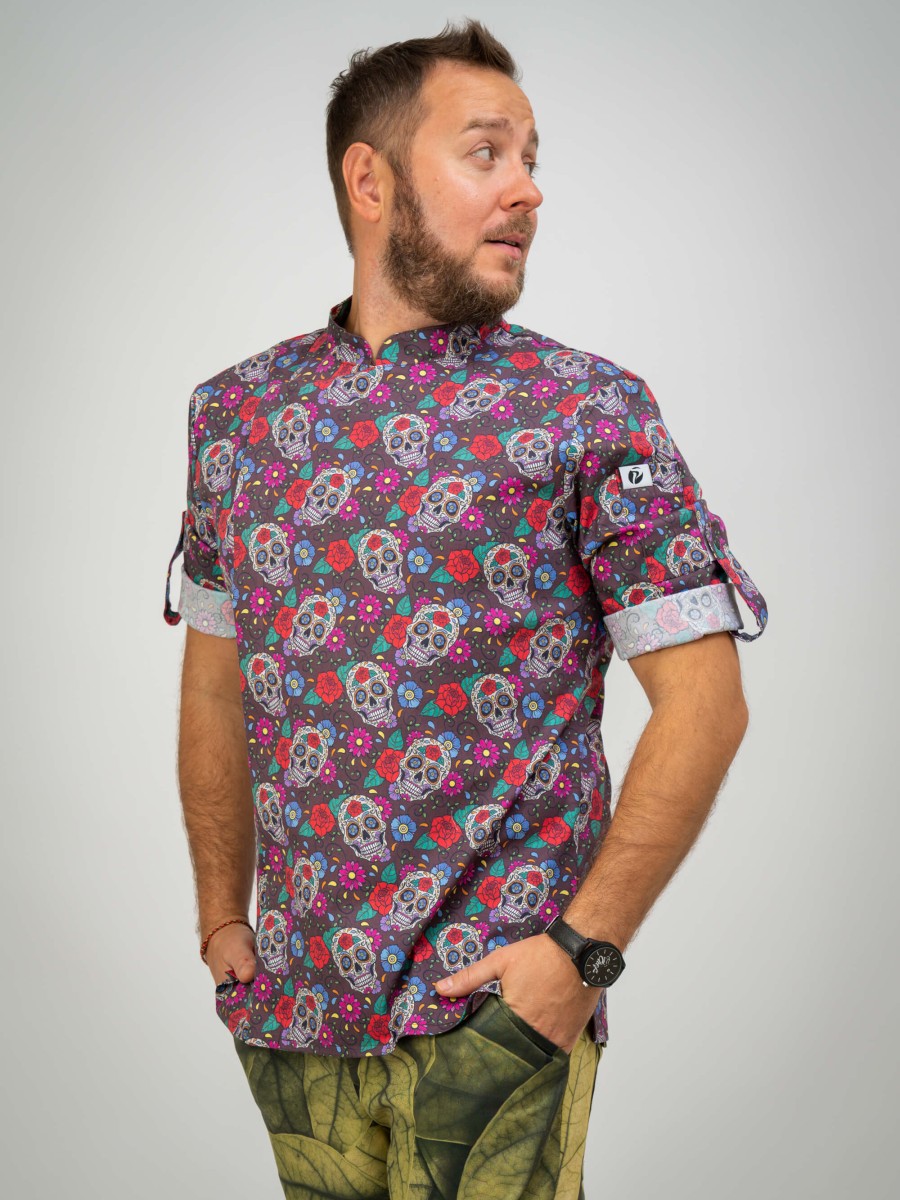 303P131M - CHEF JACKET MAN WITH SKULL