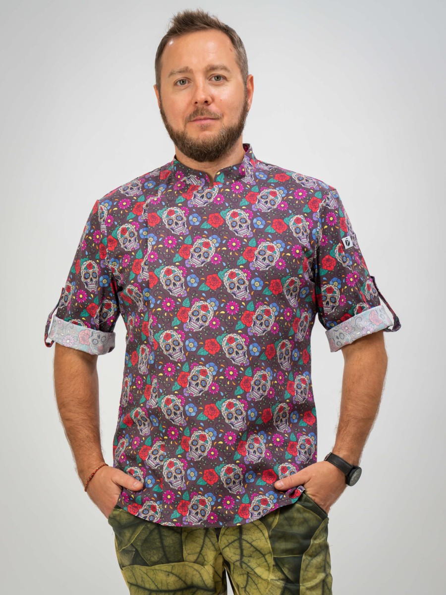 303P131M - CHEF JACKET MAN WITH SKULL