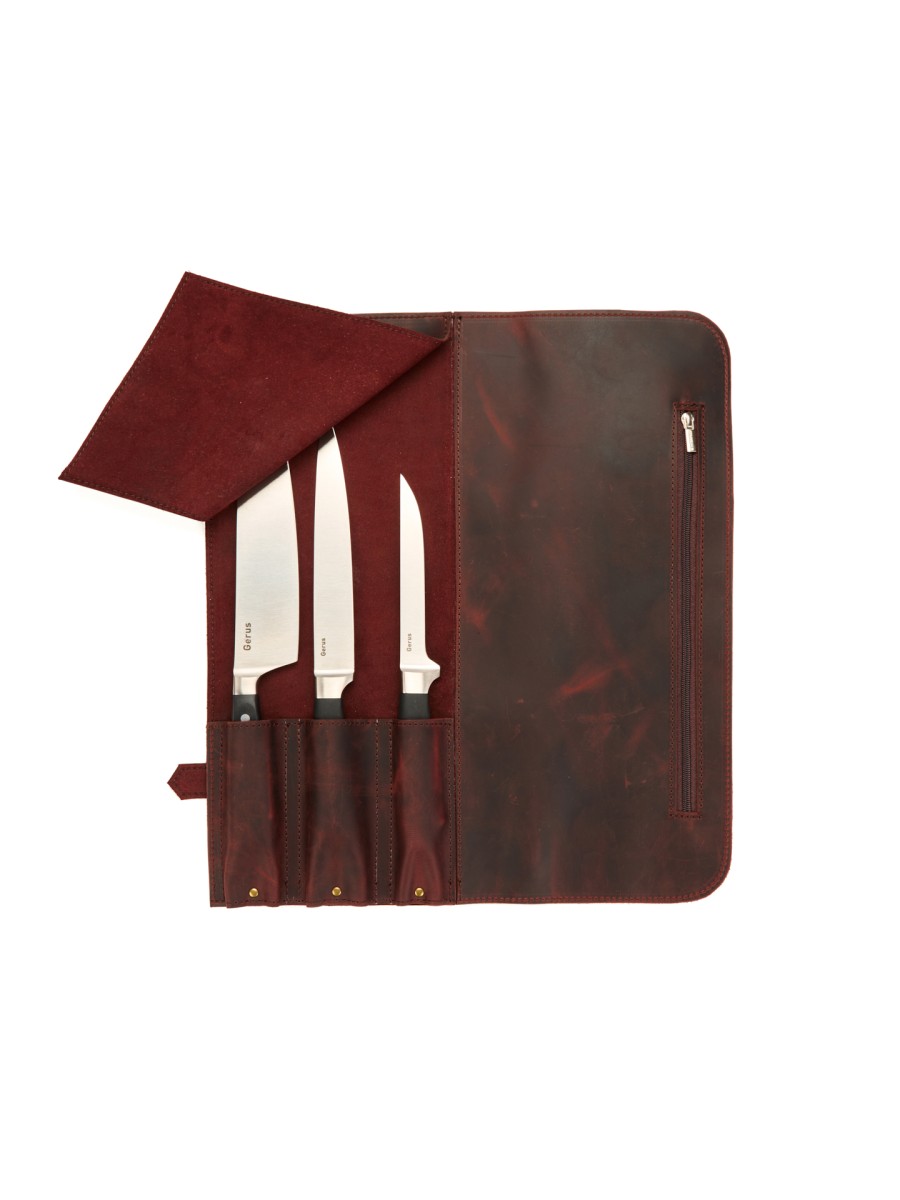 ROLL-LR368 - LEATHER KNIFE ROLL BAG