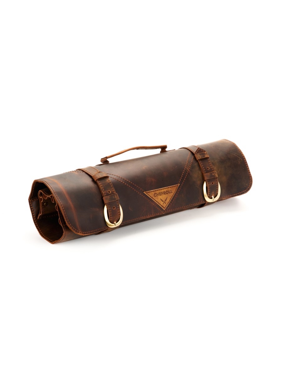 ROLL-LR569 - LEATHER KNIFE ROLL BAG